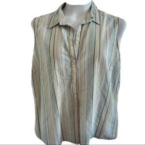 Land's End Women's Striped Sleeveless Top. Size 14/16